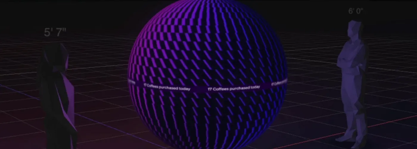 stripe sphere threejs coffee