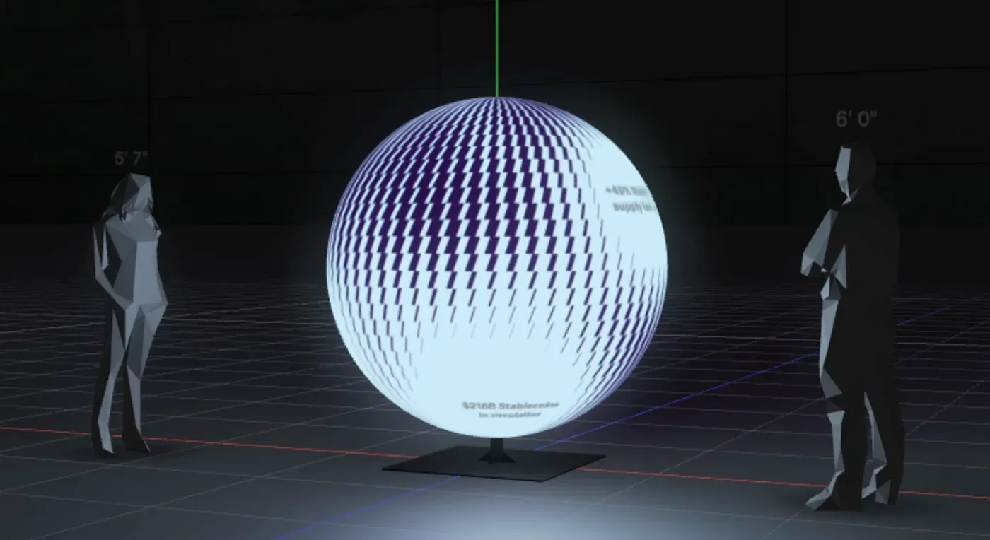 stripe sphere threejs 2