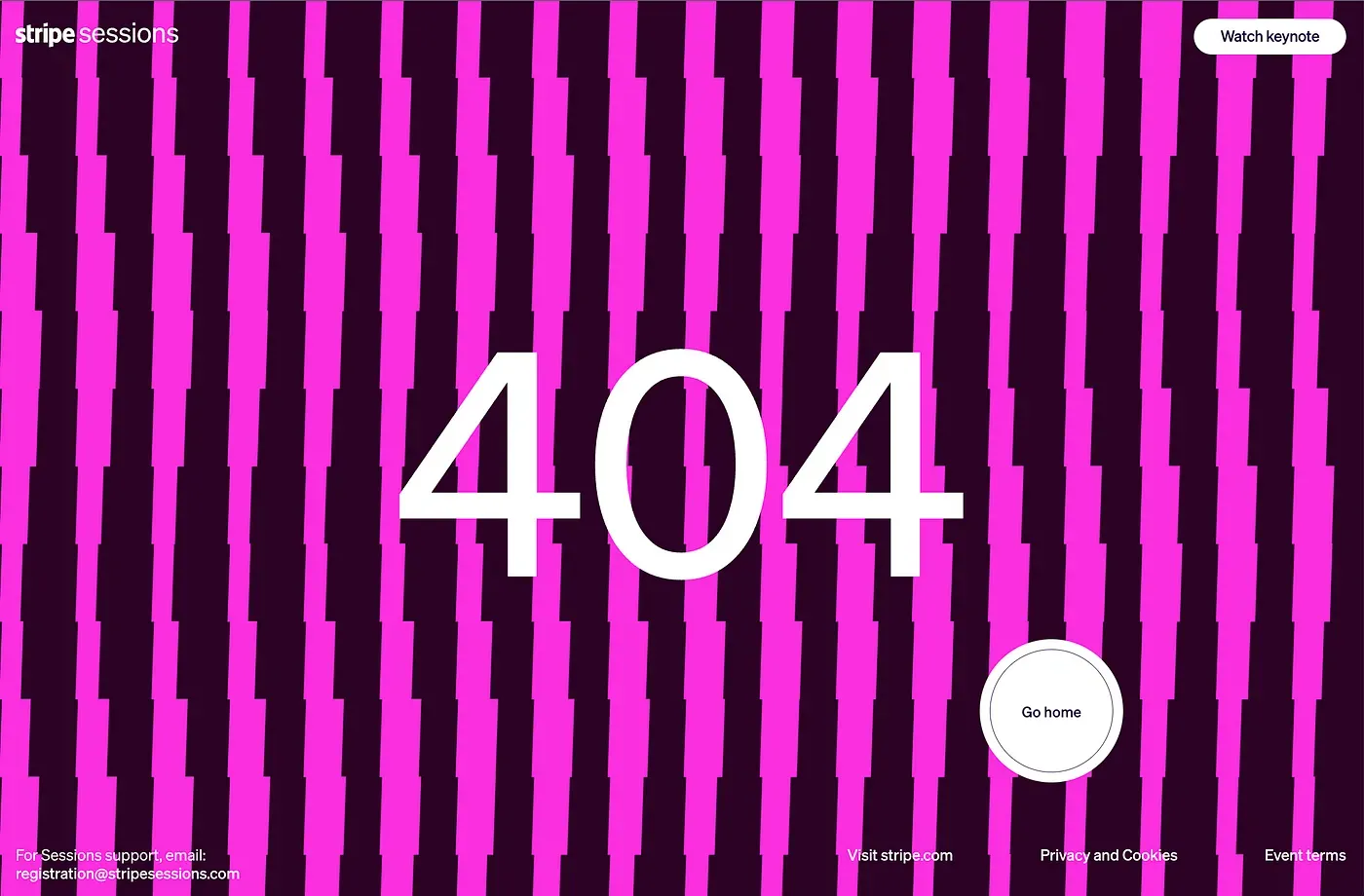 stripe sphere 404 design