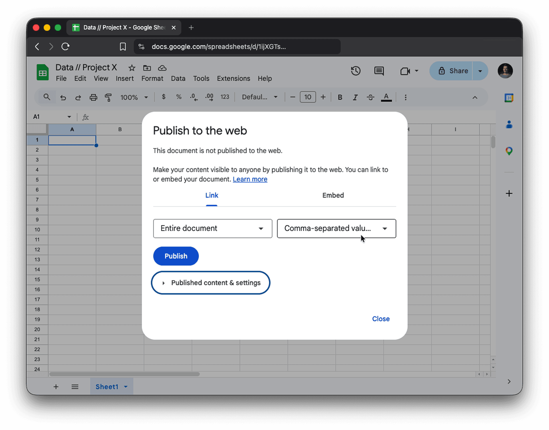 blog post configurability google sheet screenshot