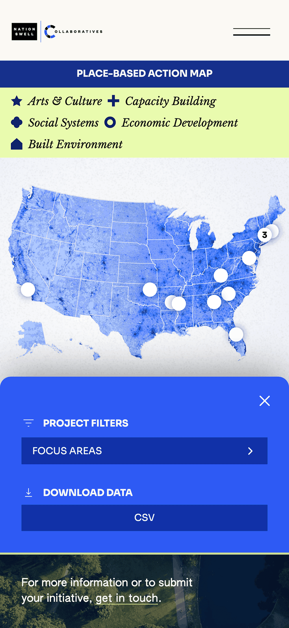 place based mobile initial screen